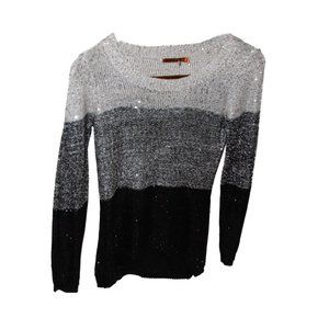 Gray Metallic Black Sweater Belldini Size Small